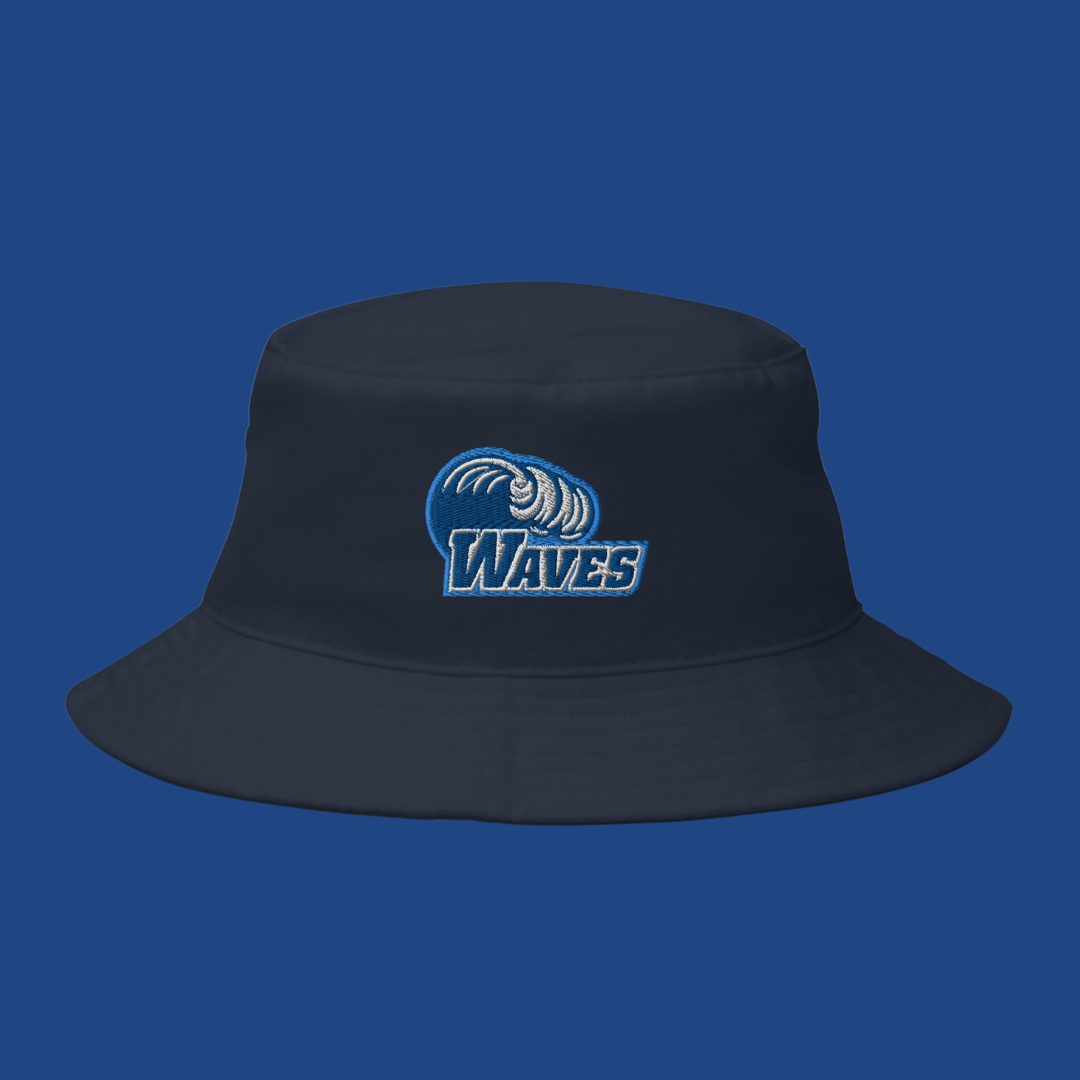 Waves Embroidered Bucket Hat
